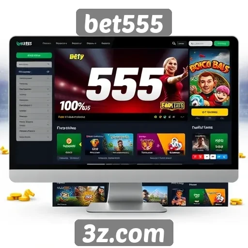 Interface do usuário do site bet555